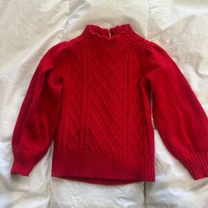 Janie and Jack - girls size 3 red knit sweater. Worn twice great condition.